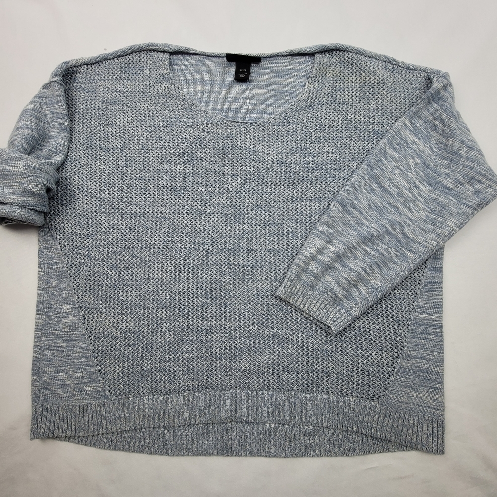 Lane Bryant heathered raw seam 3/4‎ sleeve sweater